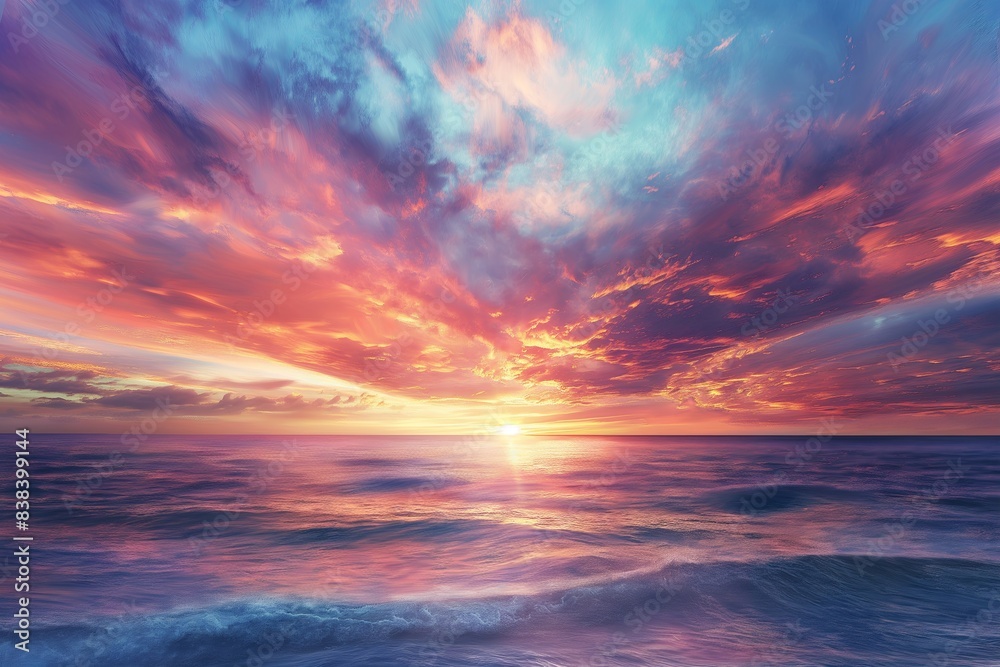 Obraz premium the sky as it transitions through a spectrum of colors