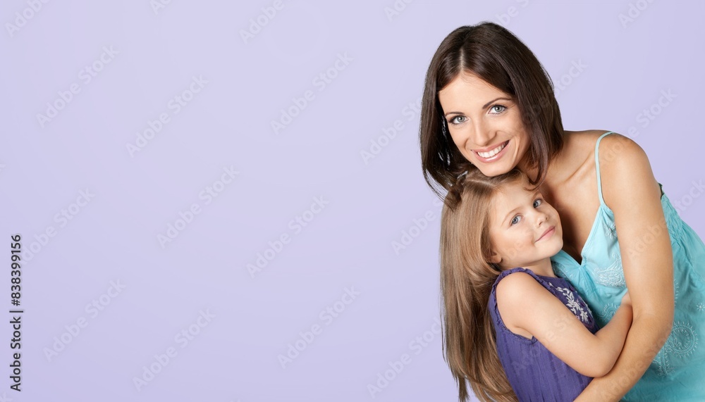 Portrait of young happy woman and mother Portrait of young happy woman and mother