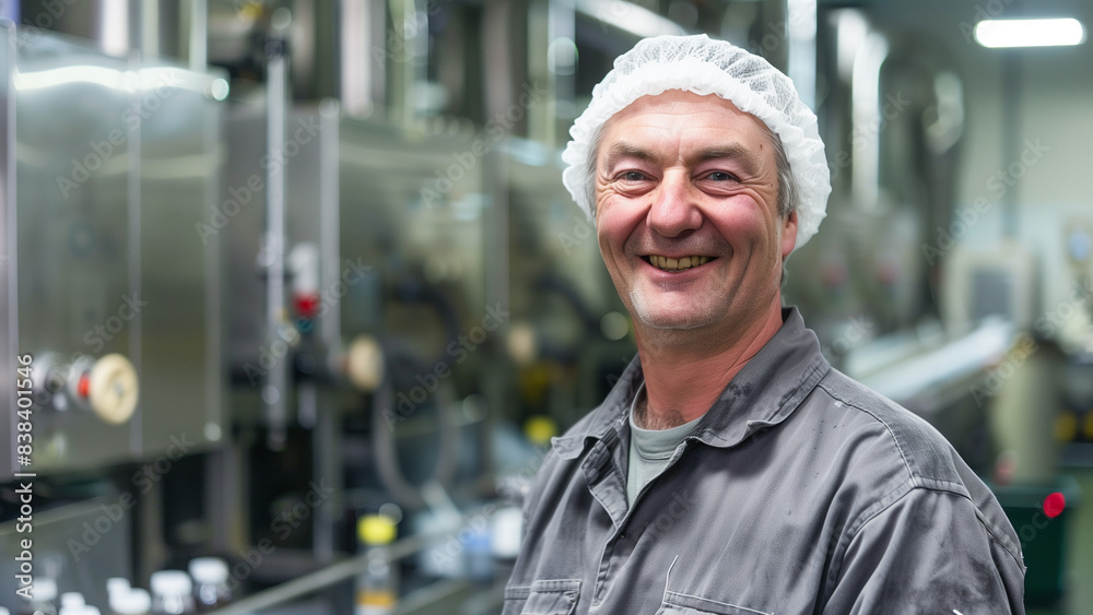 a middle-aged man who works in a production plant a middle-aged man who works in a production plant