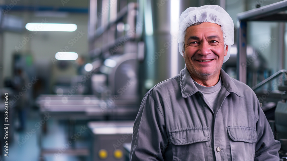 a middle-aged man who works in a production plant a middle-aged man who works in a production plant