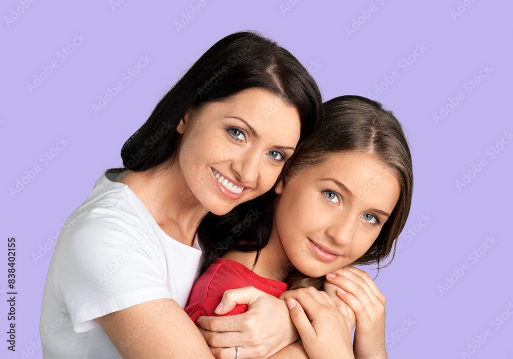 Portrait of young happy woman and mother Portrait of young happy woman and mother