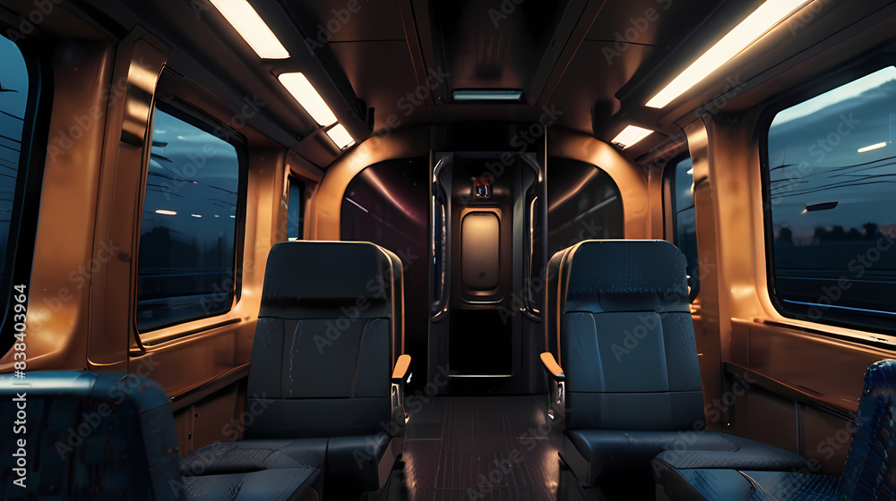 Background with a theme of interior view of train passenger seats Background with a theme of interior view of train passenger seats