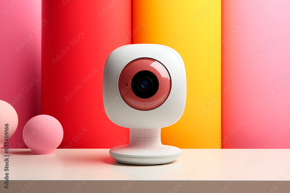 unusual webcam design in the form of an eye on a bright colored background unusual webcam design in the form of an eye on a bright colored background