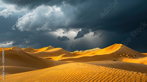 Sahara - Beauty of dunes in the Sahara Desert in Morocco  Africa.