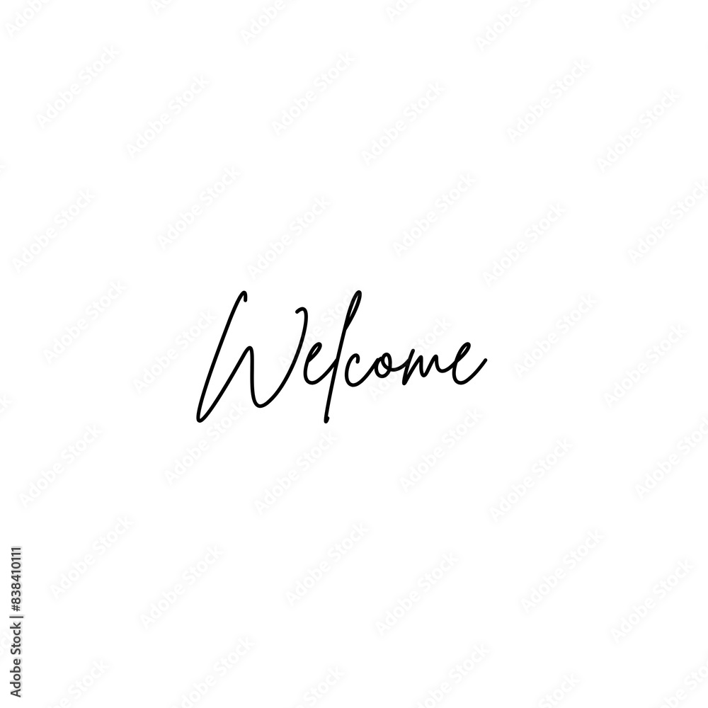 Welcome word with great funt Welcome word with great funt