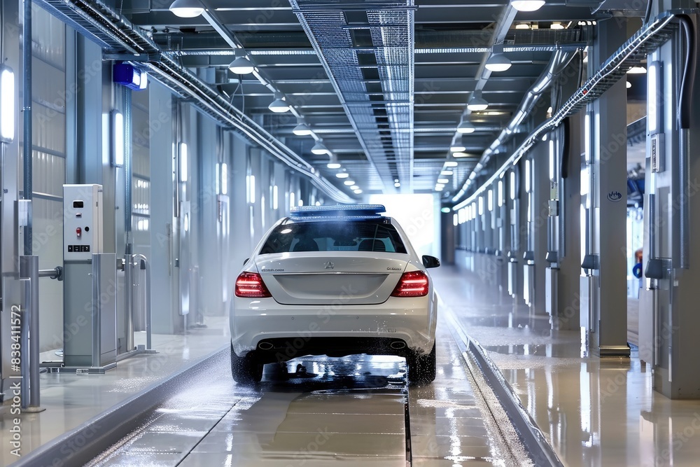 a car is parked in a car wash station, a car is parked in a car wash station, Automated car washing system efficiently cleaning and polishing vehicles a car is parked in a car wash station, a car is parked in a car wash station, Automated car washing system efficiently cleaning and polishing vehicles