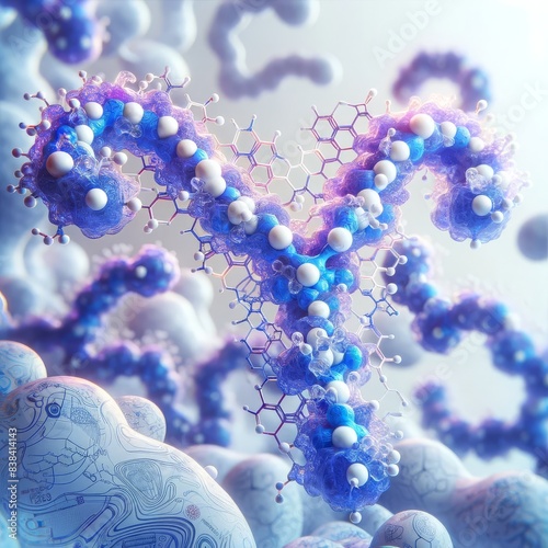 Close-Up of Estrogen Molecule Biochemical Art