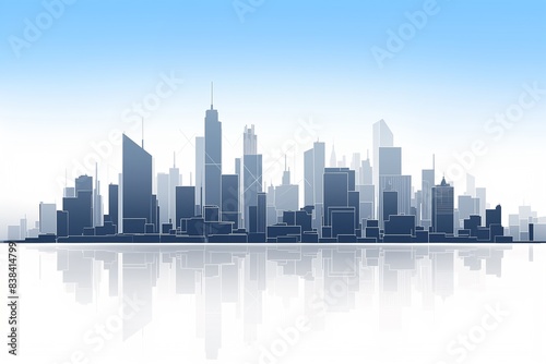 Modern skyline building banner with eye catching view