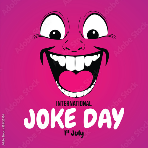 international joke day vector design smile laught emotion face