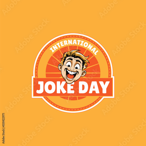 international joke day vector design smile laught emotion face