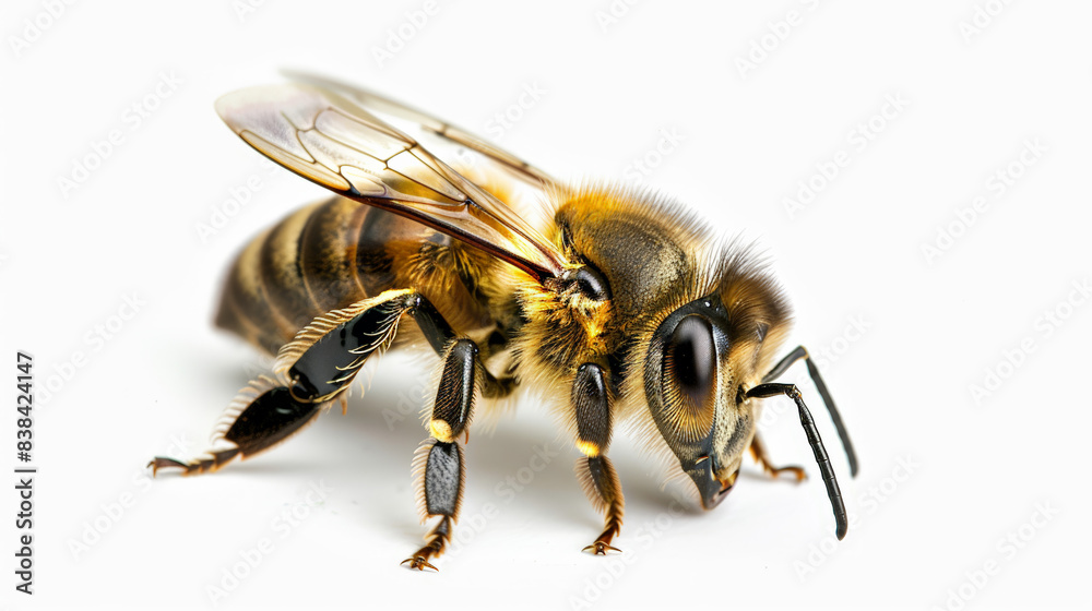 bee on white background bee on white background