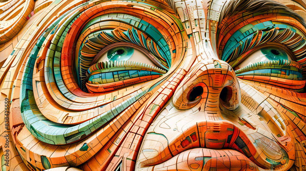 Abstract Contemporary Art A Vibrant and Dynamic Composition Featuring Bold Geometric Shapes and Rich Colors, Perfectly Capturing Modern Artistic Expression and Creativity for an Eye-Catching Visual