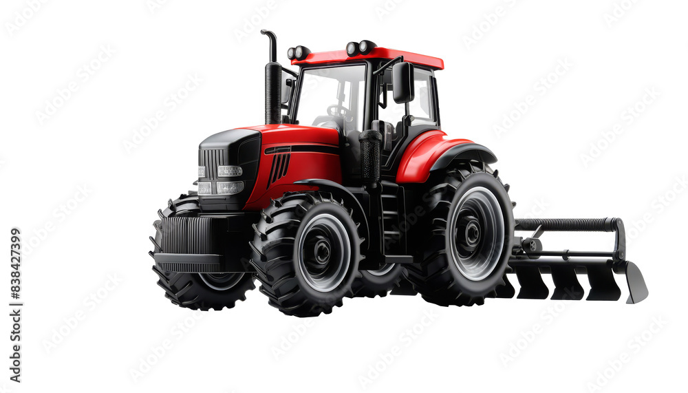 Realistic illustration of a red tractor on a farm. Suitable for agricultural marketing, farming machinery promotions, and rural project advertisements. Premium PNG format, transparent background. Realistic illustration of a red tractor on a farm. Suitable for agricultural marketing, farming machinery promotions, and rural project advertisements. Premium PNG format, transparent background.