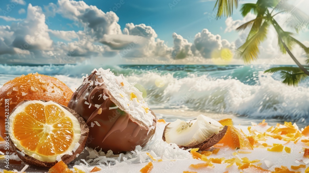 Fototapeta premium fruit and chocolate