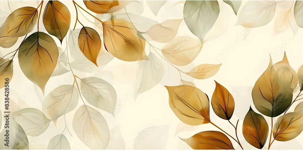 Elegant leaf pattern on soft pastel green watercolor botanical digital paper. Concept Botanical Watercolor, Leaf Pattern, Digital Paper, Soft Pastel Green, Elegant Design Elegant leaf pattern on soft pastel green watercolor botanical digital paper. Concept Botanical Watercolor, Leaf Pattern, Digital Paper, Soft Pastel Green, Elegant Design
