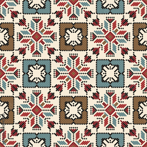 Traditional Bulgarian embroidery vector pattern