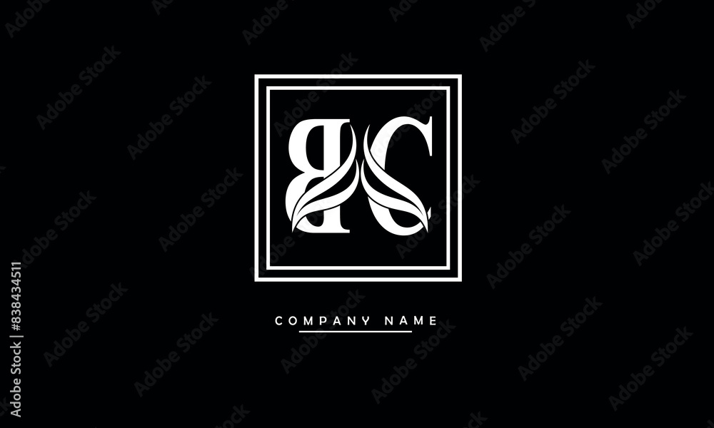 BC, CB, B, C Abstract Letters Logo Monogram BC, CB, B, C Abstract Letters Logo Monogram