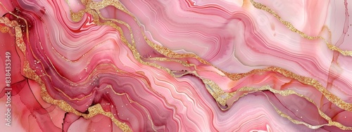 Pink and Gold Agate Abstract Background