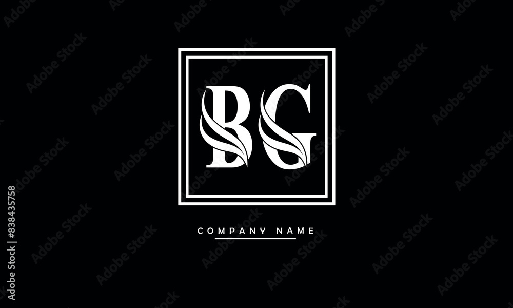 Fototapeta premium BG, GB, B, G Abstract Letters Logo Monogram