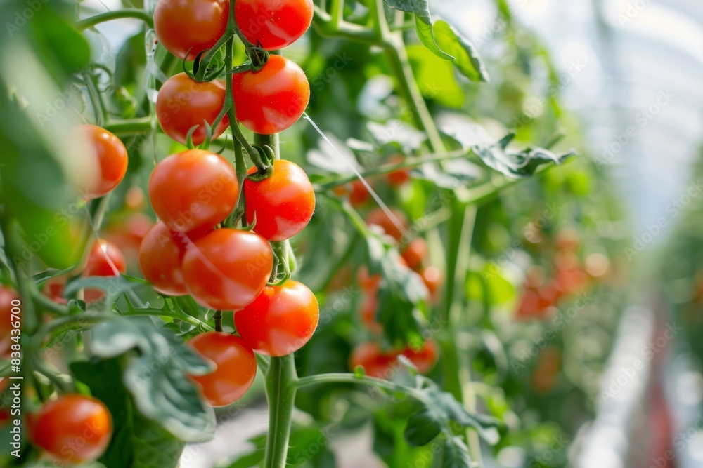 Genetically Modified Tomato Plants with Ripe Tomatoes in a Controlled Environment for Harvest Genetically Modified Tomato Plants with Ripe Tomatoes in a Controlled Environment for Harvest