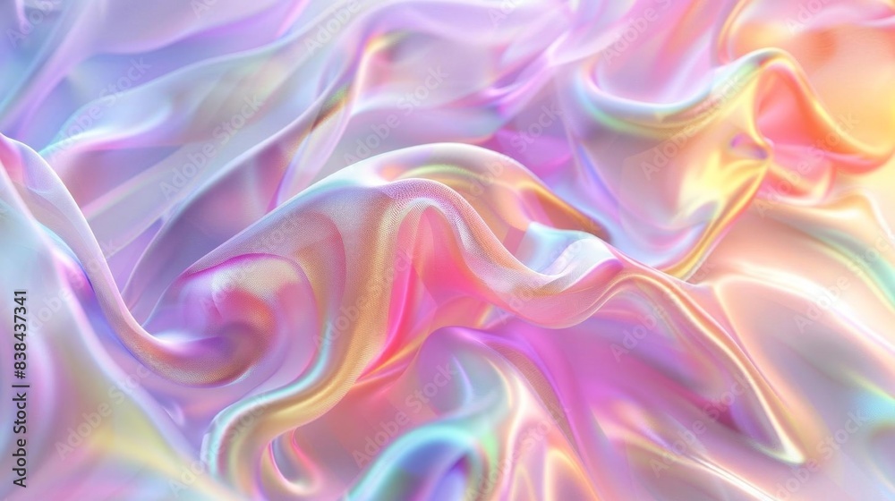 Abstract silky pastel gradient background with fluid, wavy shapes and a dreamy, soft light reflection in vibrant colors. Abstract silky pastel gradient background with fluid, wavy shapes and a dreamy, soft light reflection in vibrant colors.