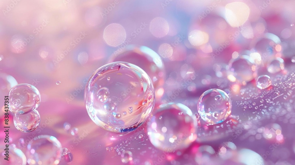 Abstract soft focus image of pink and purple water droplets with bokeh effect, ideal for backgrounds and design elements. Abstract soft focus image of pink and purple water droplets with bokeh effect, ideal for backgrounds and design elements.