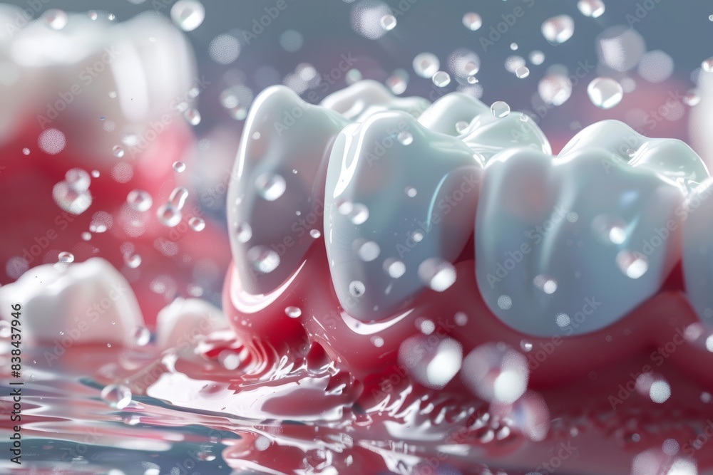 Detailed Illustration of Active Toothpaste Ingredients Fighting Cavities for Dental Health Posters Detailed Illustration of Active Toothpaste Ingredients Fighting Cavities for Dental Health Posters