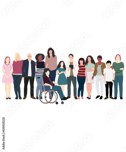 Vectors Of People Showing Diversity and Equality