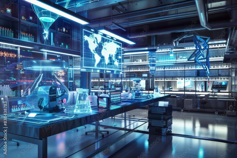 Futuristic Laboratory with Advanced Doping Detection Technology for Scientific Research Futuristic Laboratory with Advanced Doping Detection Technology for Scientific Research