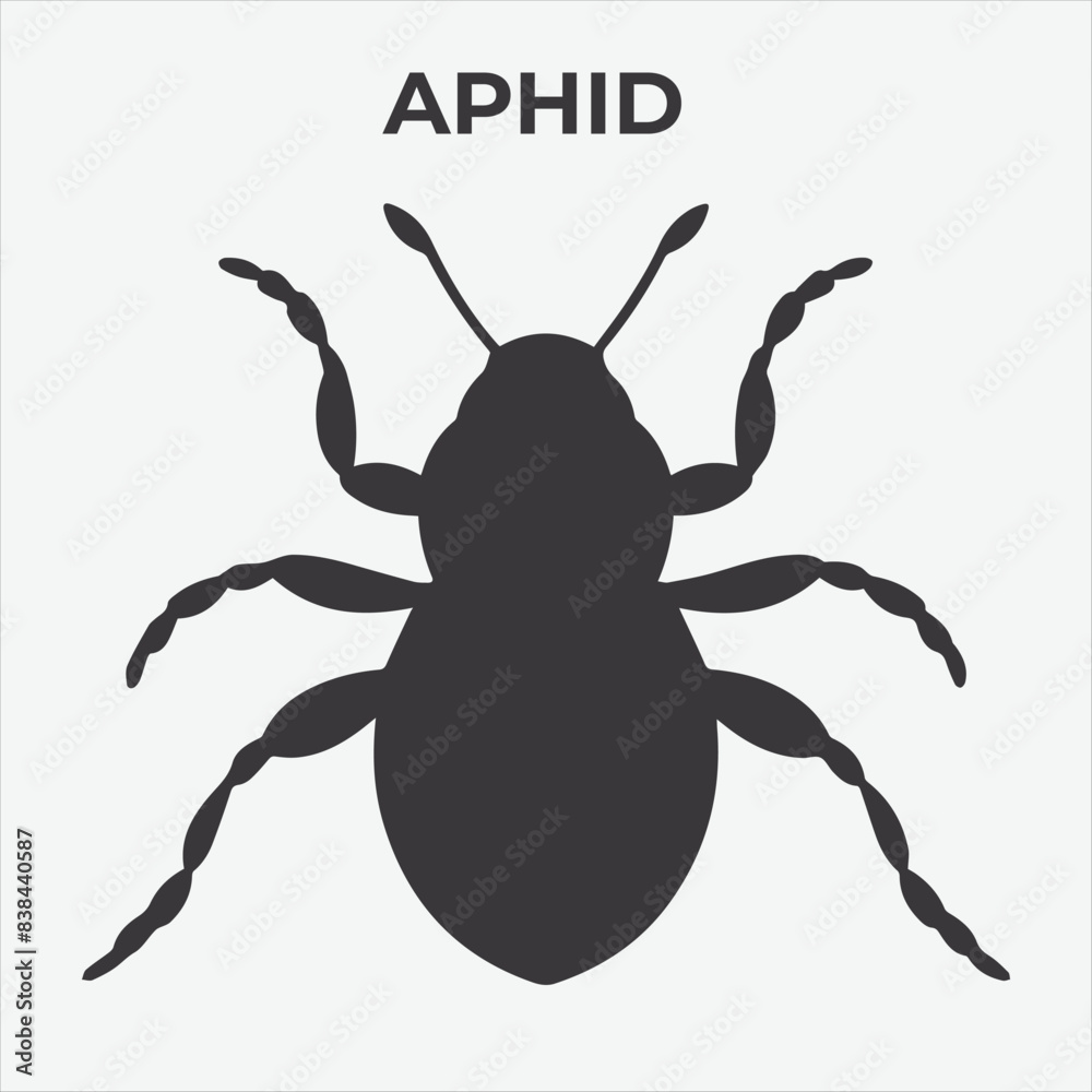 A Clear and Bold Aphid Silhouette for Versatile Applications. Vector Illustration A Clear and Bold Aphid Silhouette for Versatile Applications. Vector Illustration