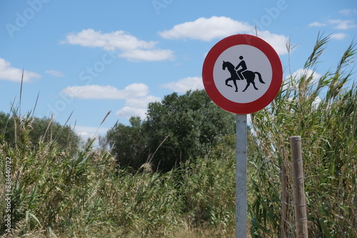 Sign for horse riding in Spain