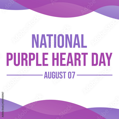 National Purple Heart Day wallpaper. Purple Heart backdrop. Purple Heart Day Poster, August 7th. Important day photo