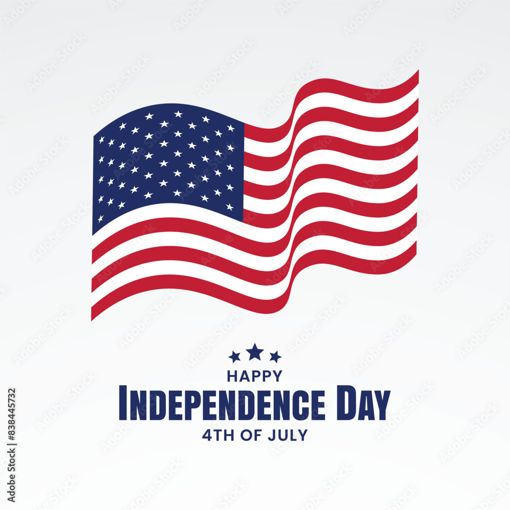 Happy 4th of July, independence day of USA. greeting card, background, banner american national flag. Vector illustration Happy 4th of July, independence day of USA. greeting card, background, banner american national flag. Vector illustration