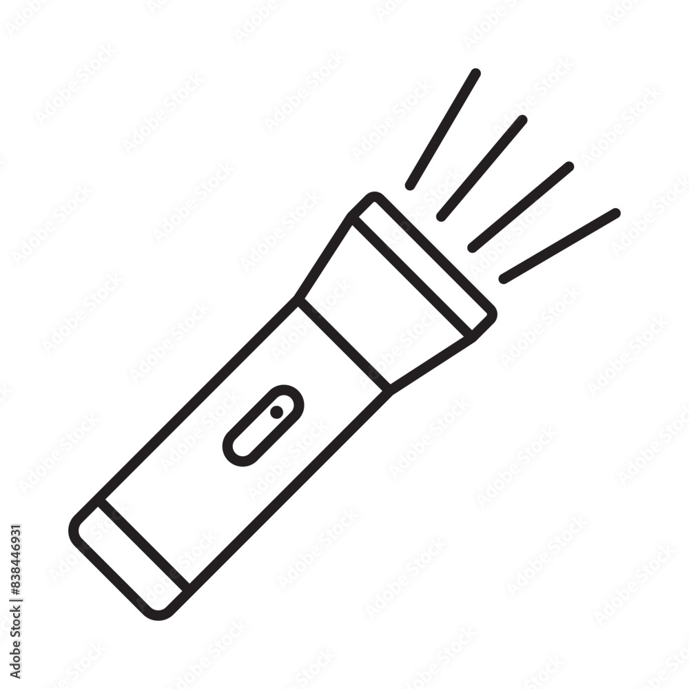 Flashlight line icon Flashlight line icon