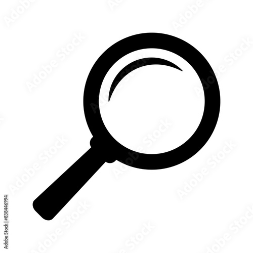 Magnifying glass icon, magnifier or loupe sign. Search icon.