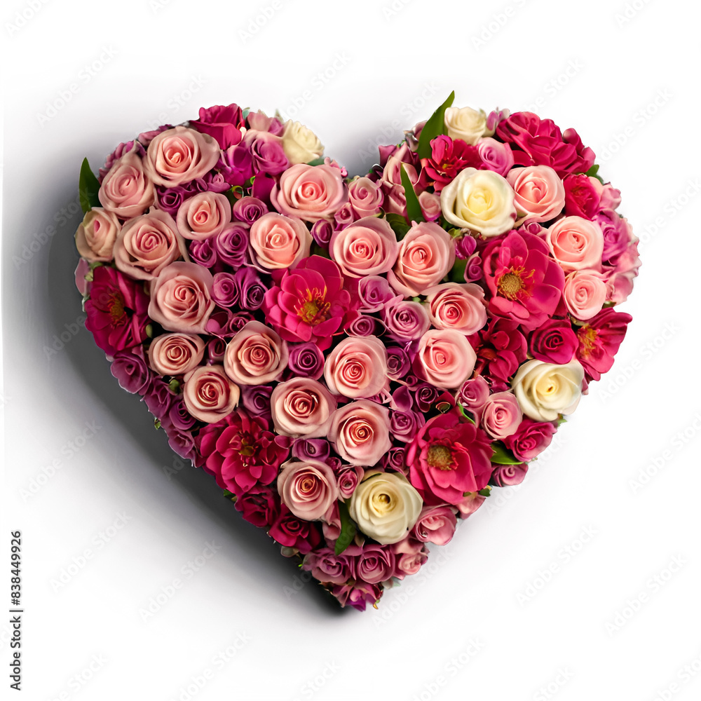 heart of roses on transparent background heart of roses on transparent background