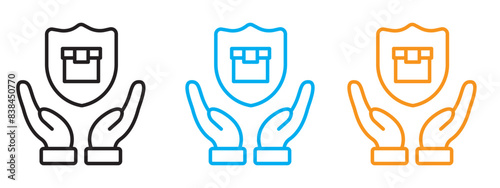 Secure Delivery Icon Highlighting Reliable Shipping Services, Parcel Security, and Logistics Efficiency