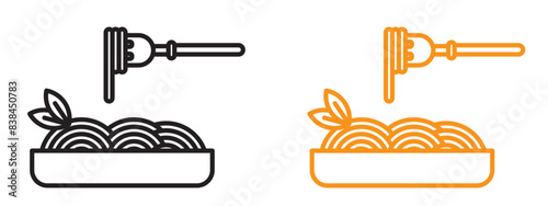 Italian Pasta Icon for Culinary Delights, Traditional Recipes, and Gourmet Cooking