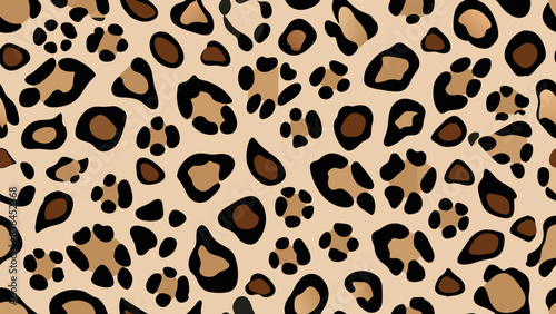 The image displays a pattern of irregularly shaped, dark brown spots on a light brown background