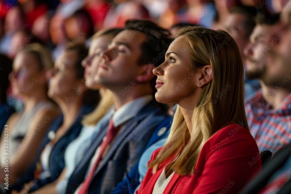 Audience Reacting to Presidential Debate, USA Election