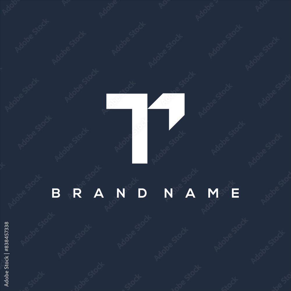 initial T growth logo vector initial T growth logo vector