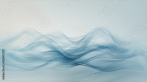 The image is a blue wave with a white background. The blue color of the wave is very calming and peaceful, and the white background adds a sense of depth and contrast to the scene