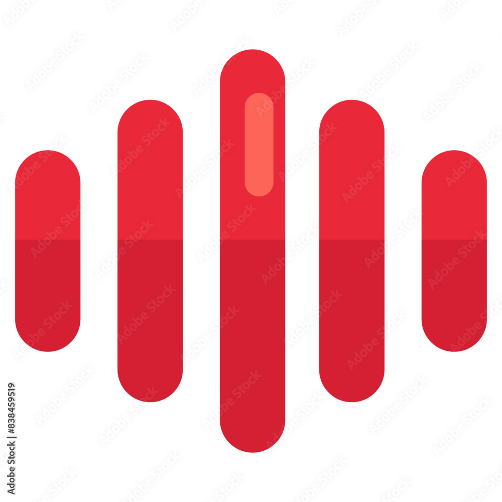A colored design icon of audio signal A colored design icon of audio signal