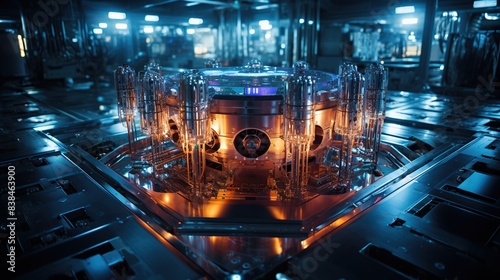 Quantum computing lab with advanced research equipment 