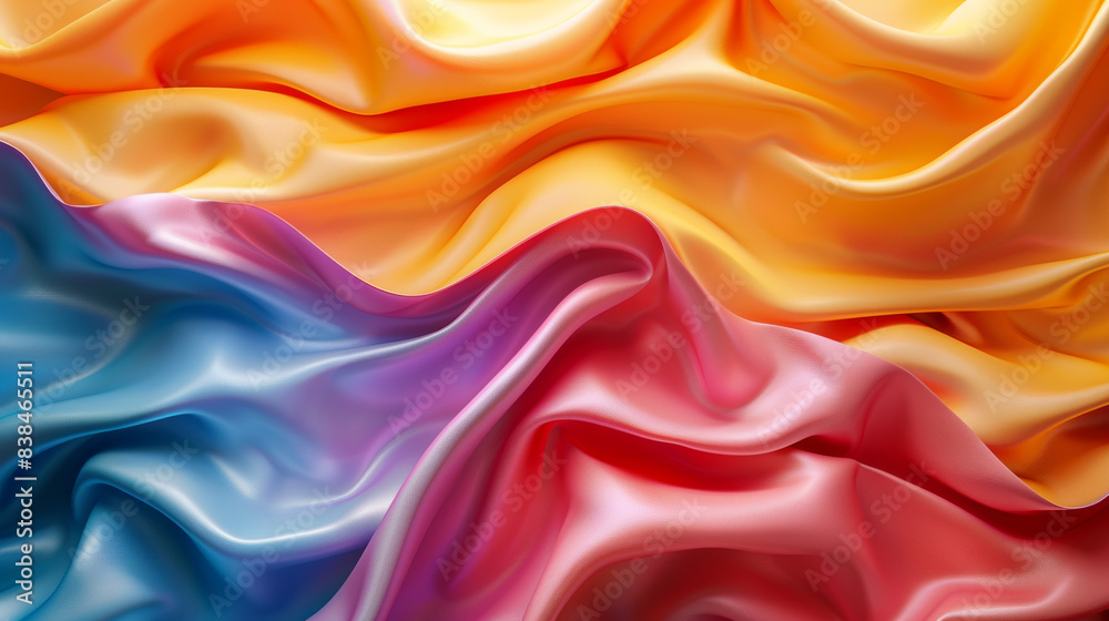 A colorful piece of fabric with a rainbow pattern A colorful piece of fabric with a rainbow pattern