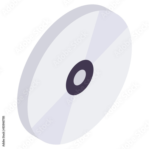A colored design icon of cd