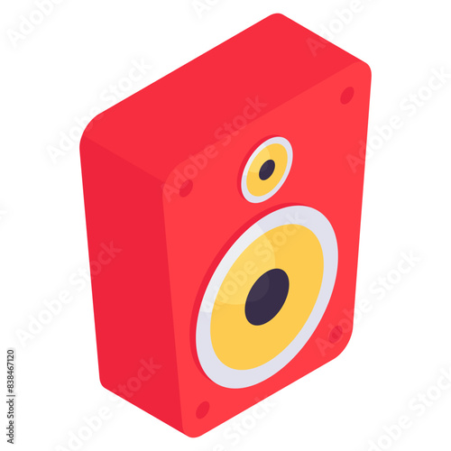 Modern design icon of speaker