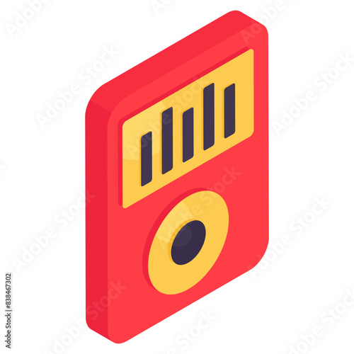 An icon design of mp3 player