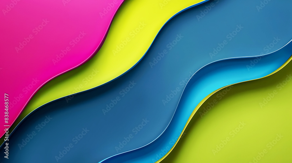 A bright, abstract image with organic, overlapping shapes in blue, lime green, and magenta pink, creating a modern and minimalist pattern. A bright, abstract image with organic, overlapping shapes in blue, lime green, and magenta pink, creating a modern and minimalist pattern.