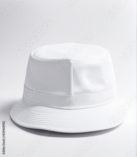 white hat mockup isolated white background.